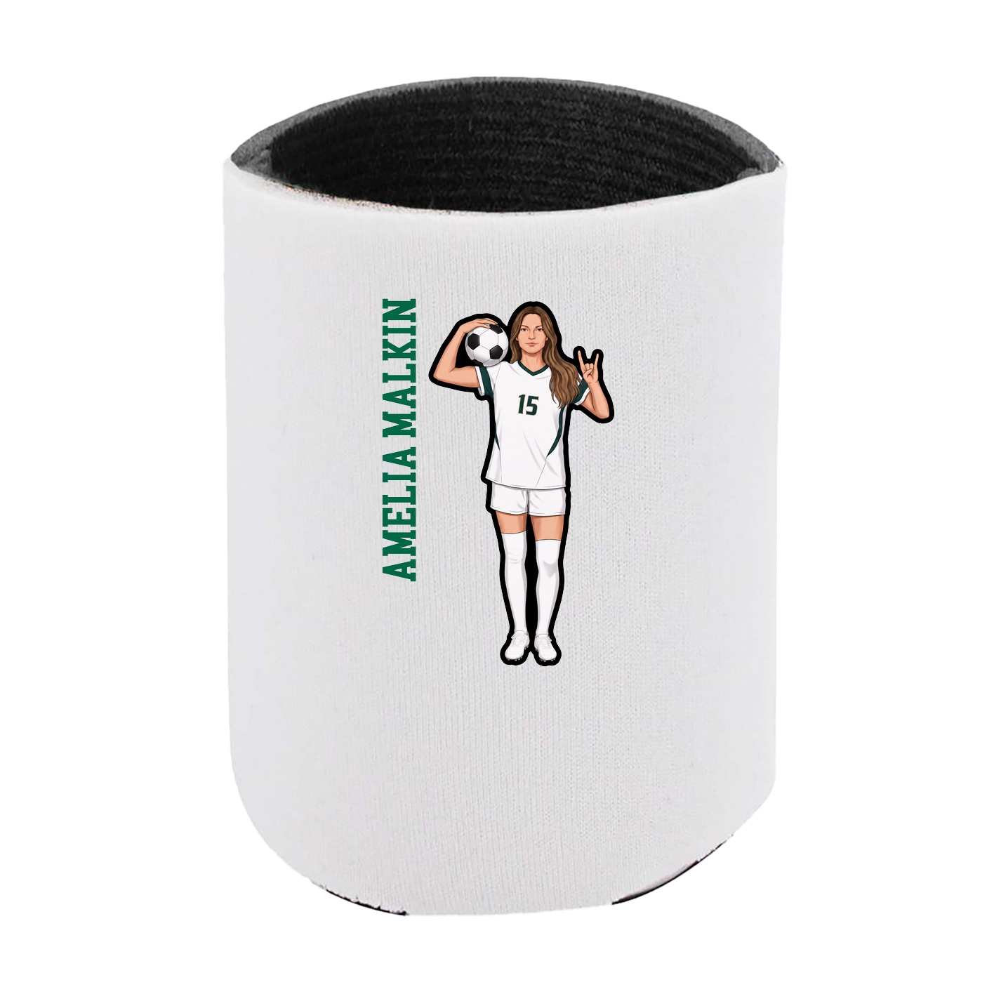 Can Holder — Name Vertical in White