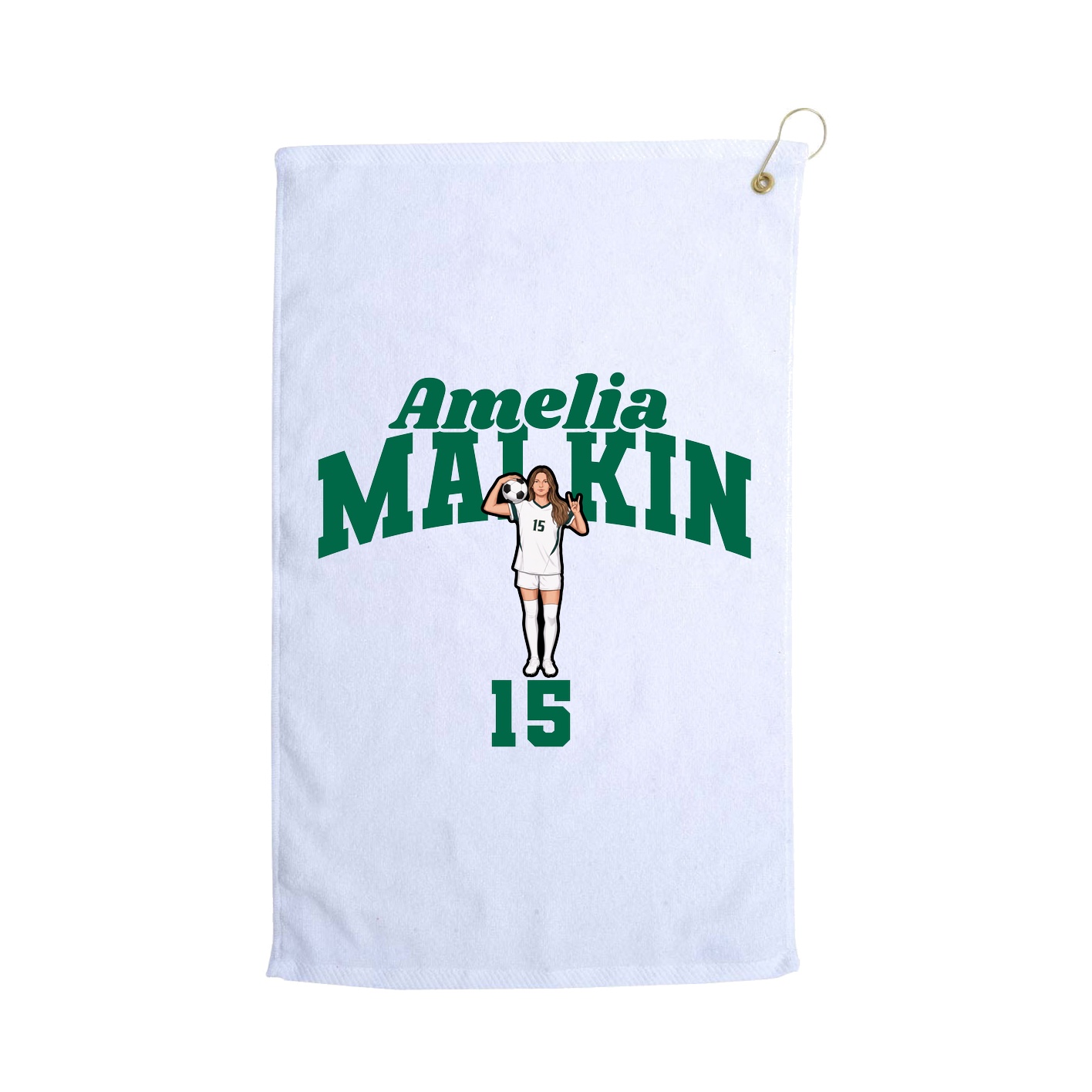 Golf Towel — Signature Arch in White