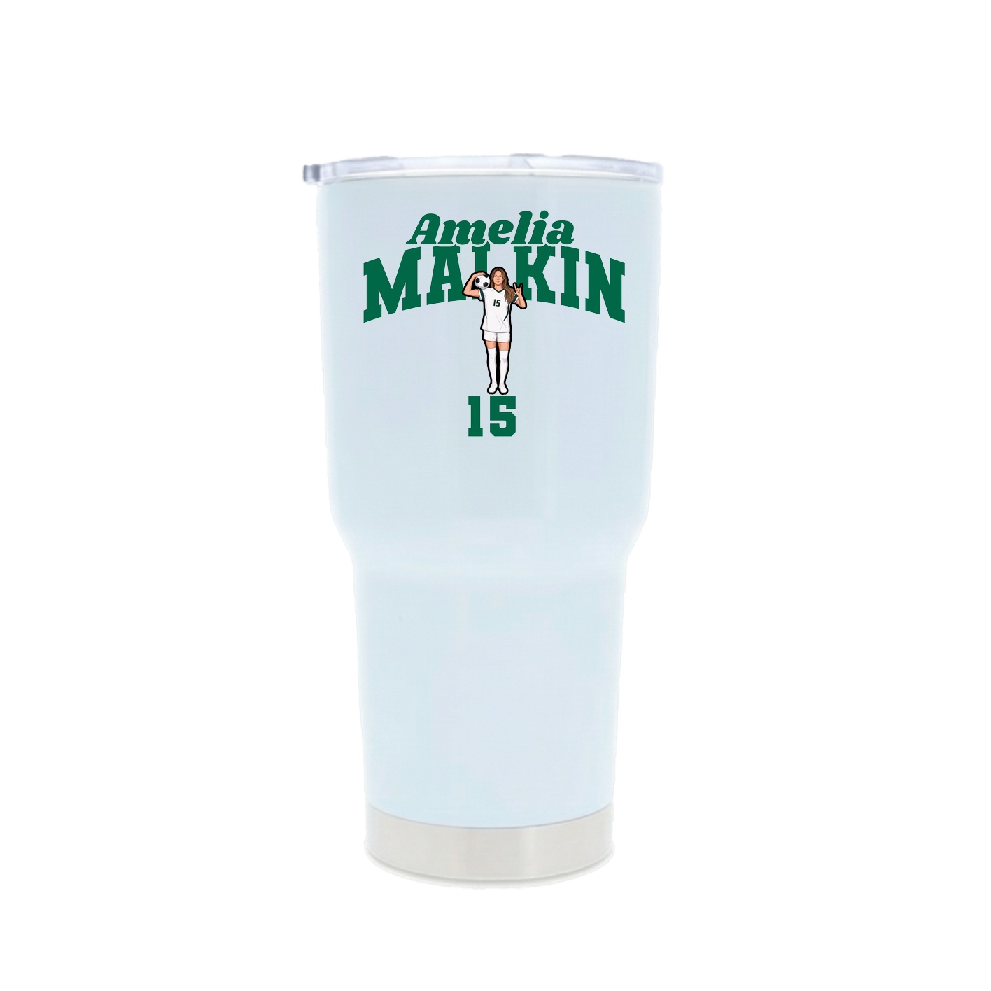 30oz Stainless Steel Tumbler — Signature Arch in White
