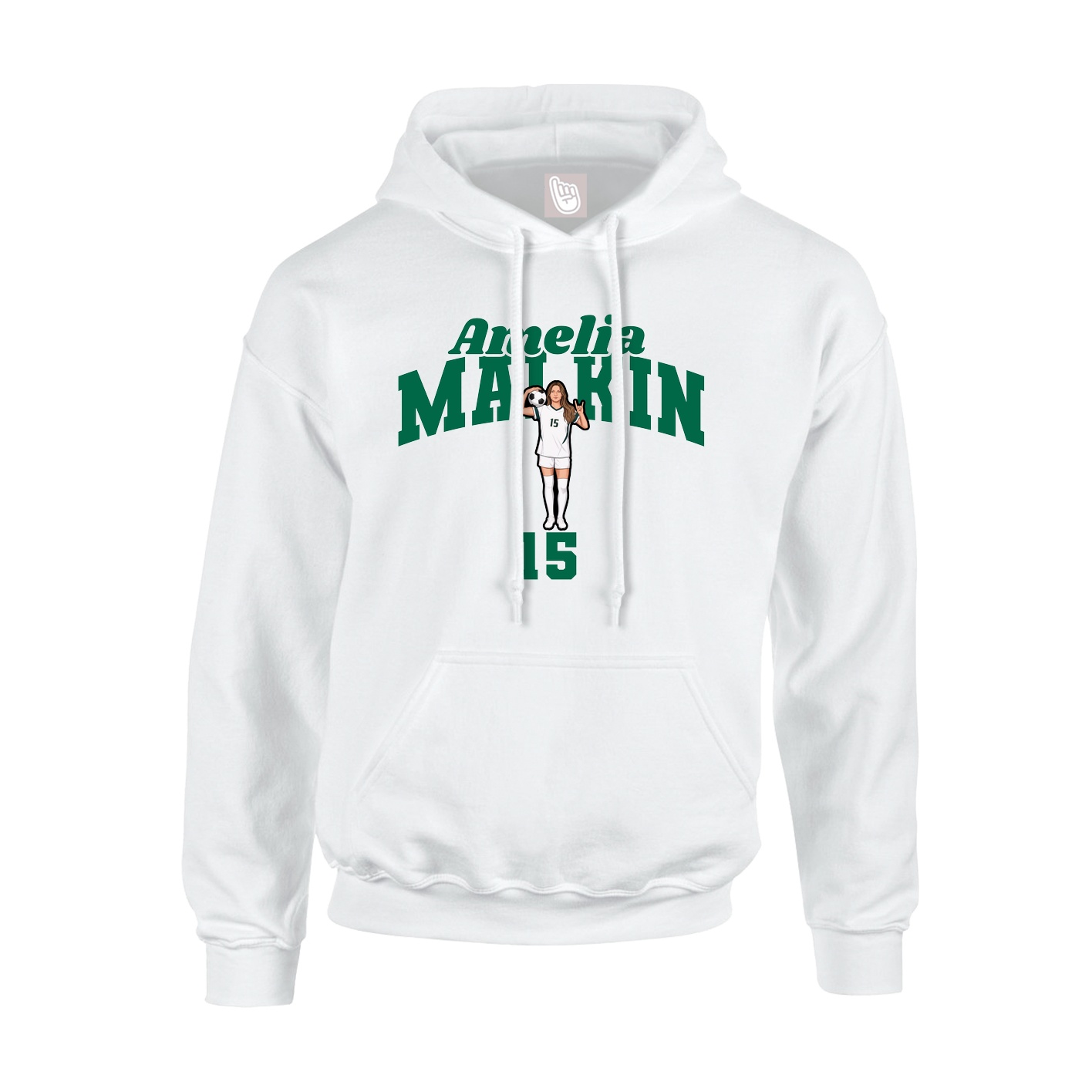 Hoodie — Signature Arch in White