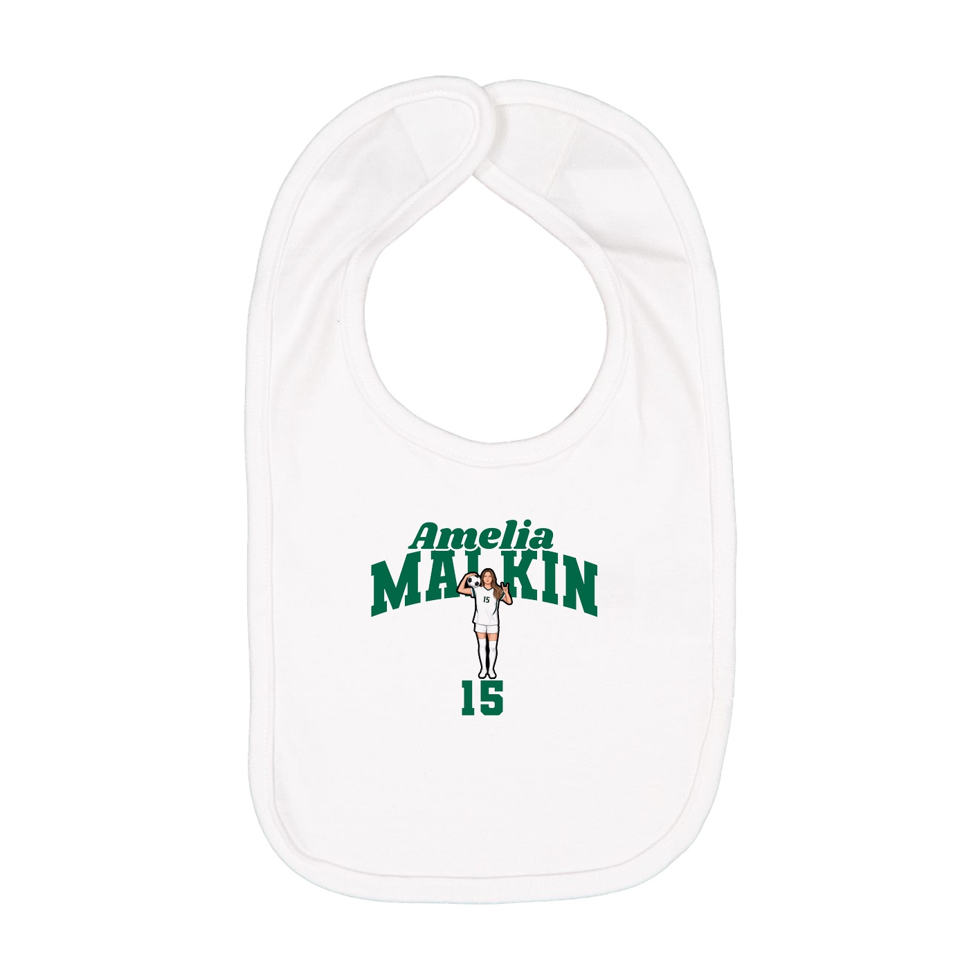 Infant Bib — Signature Arch in White