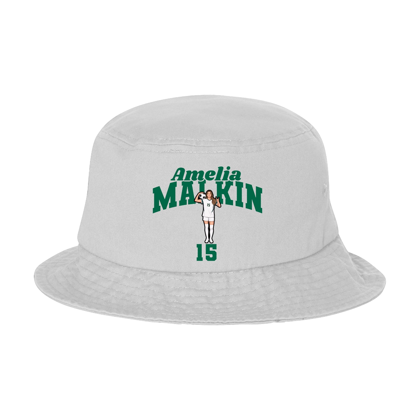 Bucket Cap — Signature Arch in White