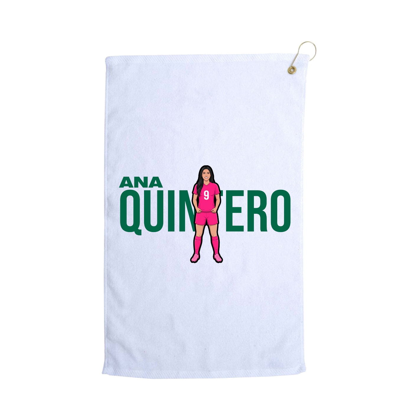 Golf Towel — Player Name in White
