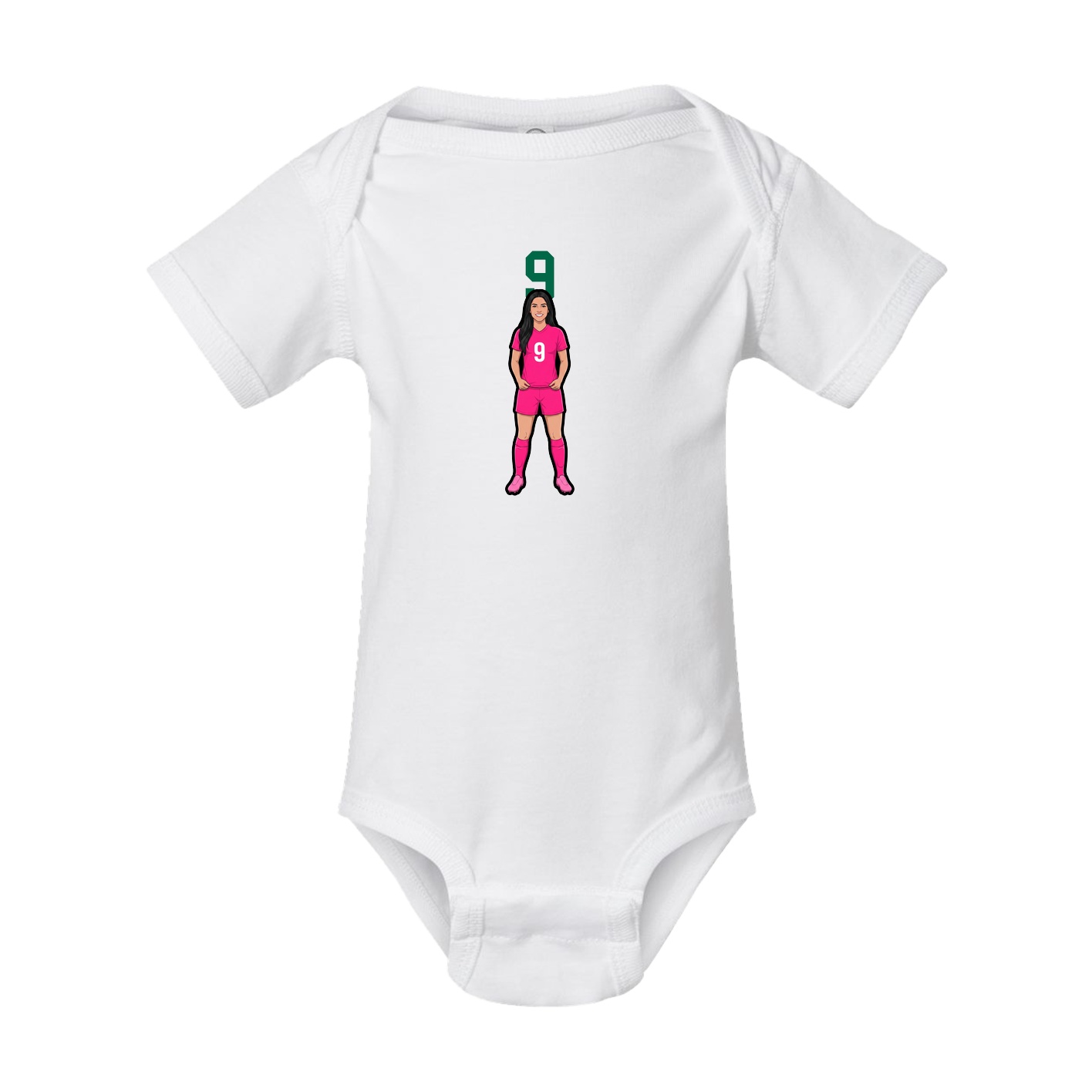 Baby Onesie — Number Top in White