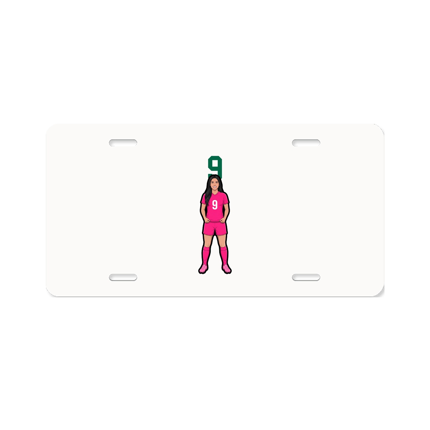 License Plate — Number Top in Classic