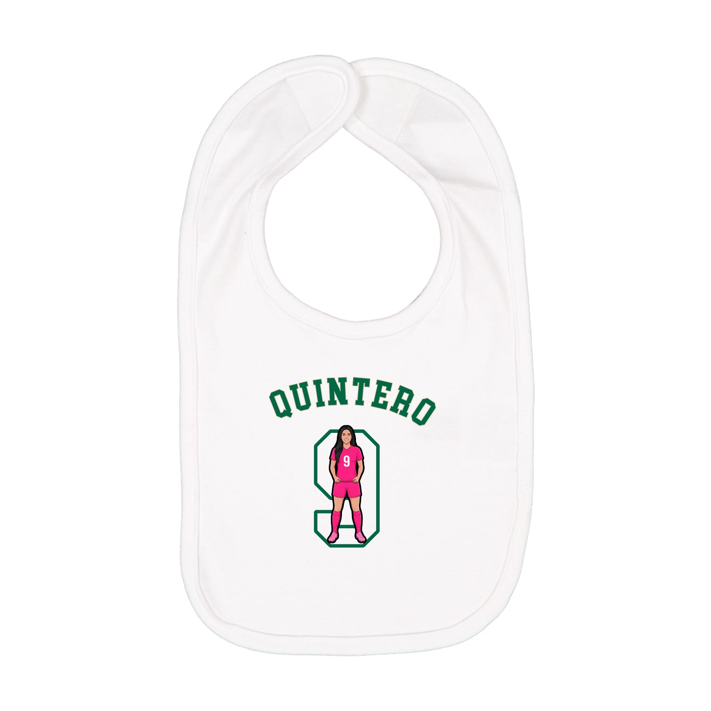 Infant Bib — Shirsey Arch in White