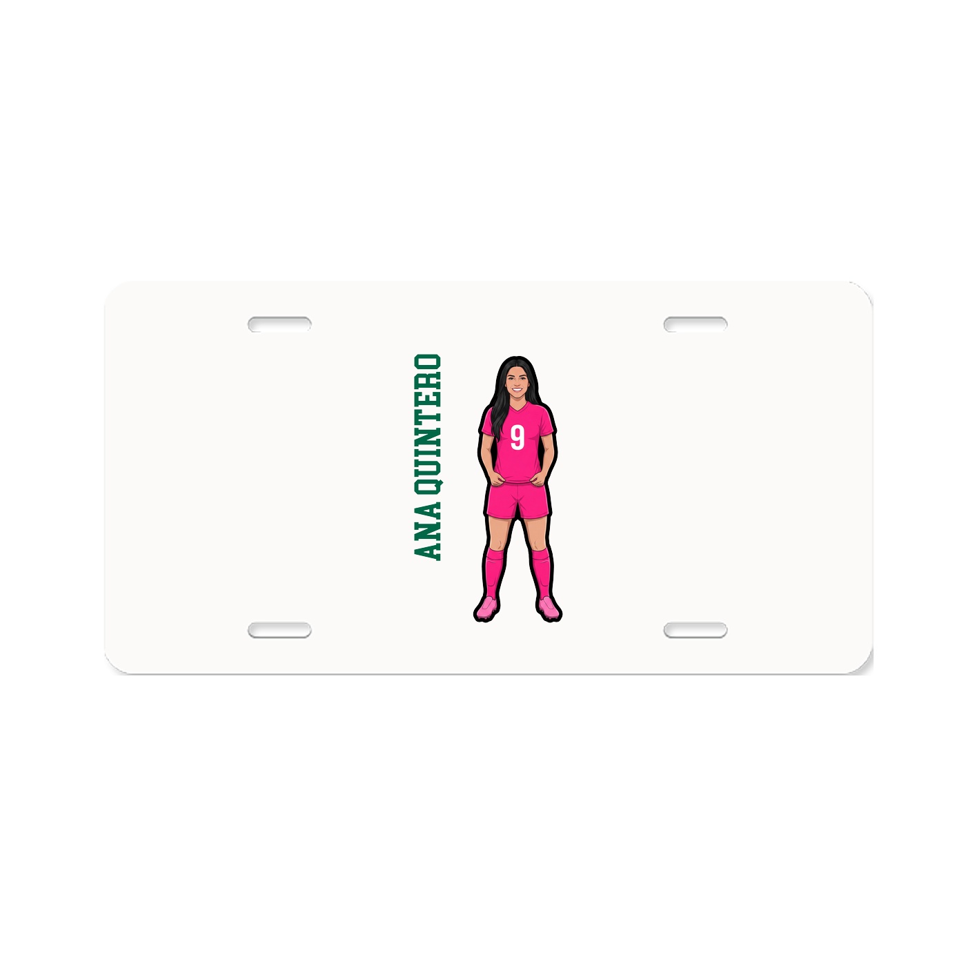 License Plate — Name Vertical in Classic