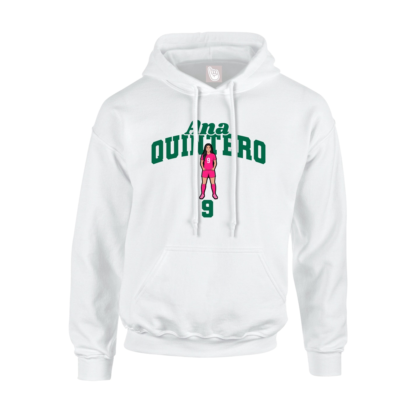 Youth Hoodie — Signature Arch in White