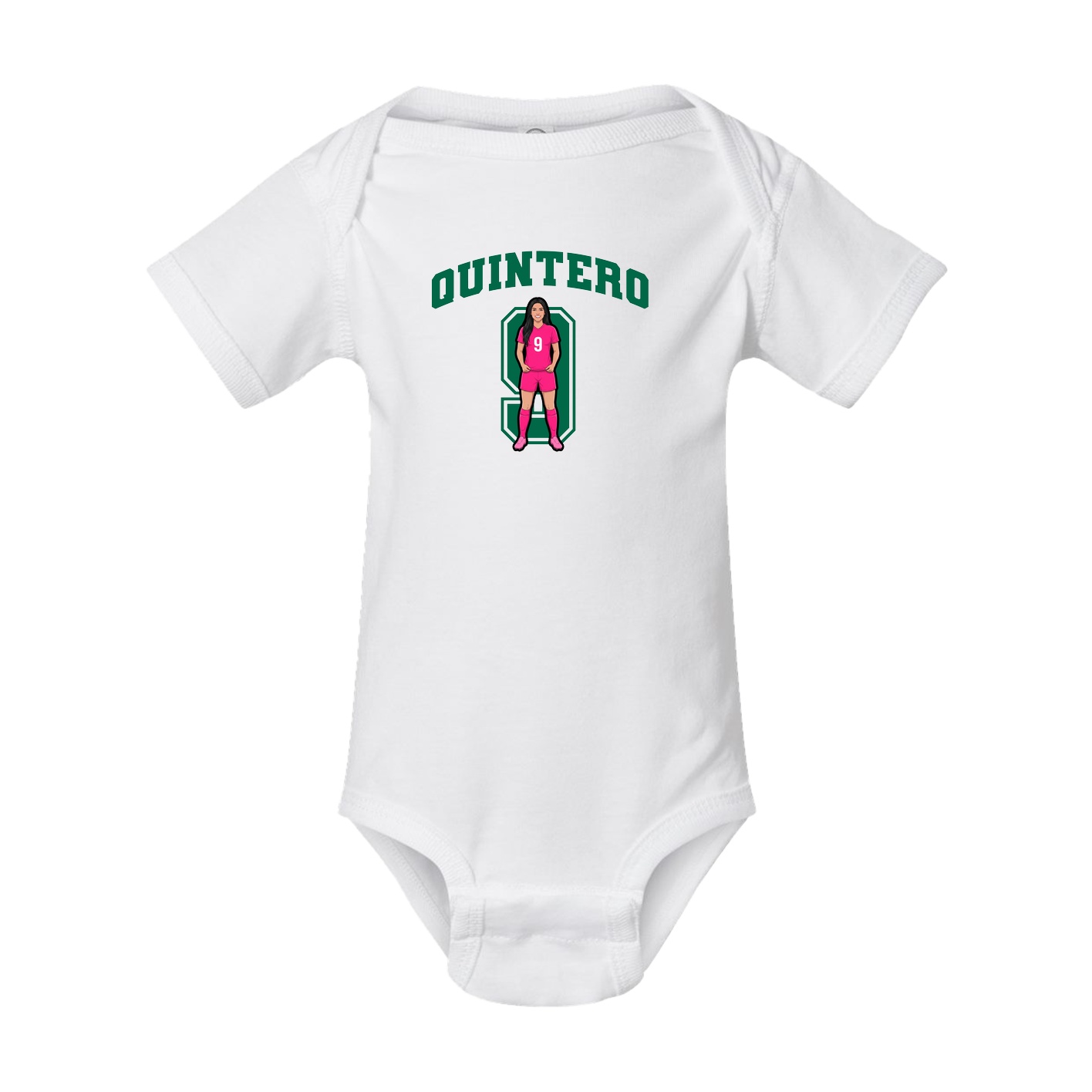 Baby Onesie — Number in White