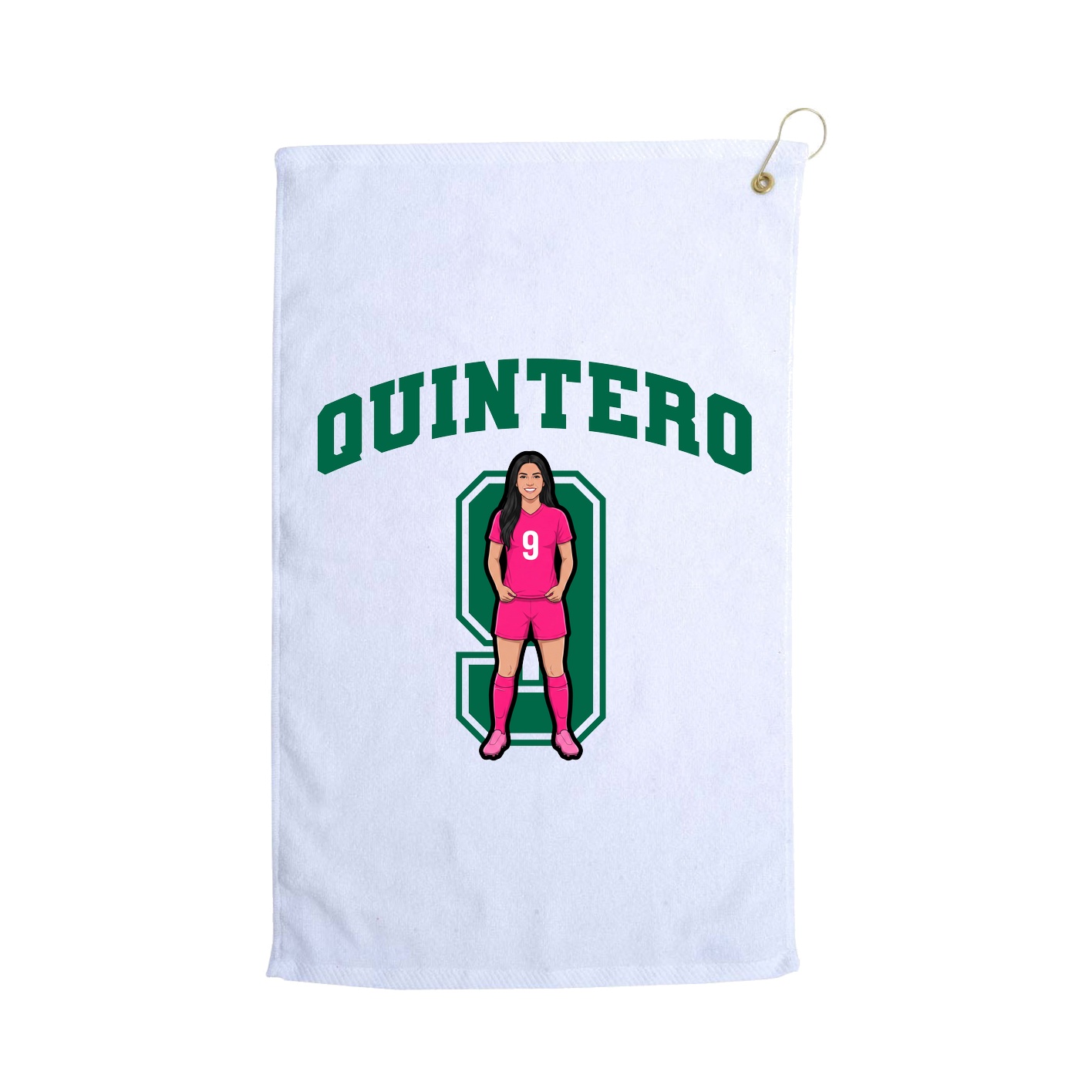 Golf Towel — Number in White