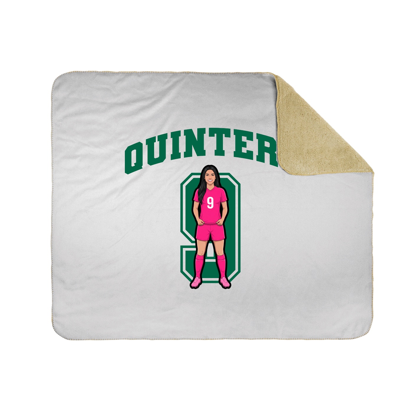 Throw Blanket — Number in White