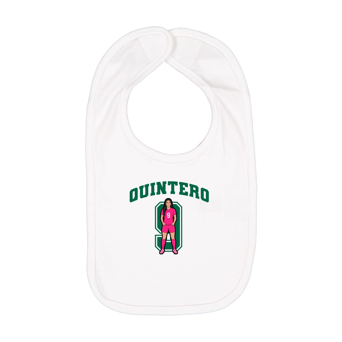 Infant Bib — Number in White