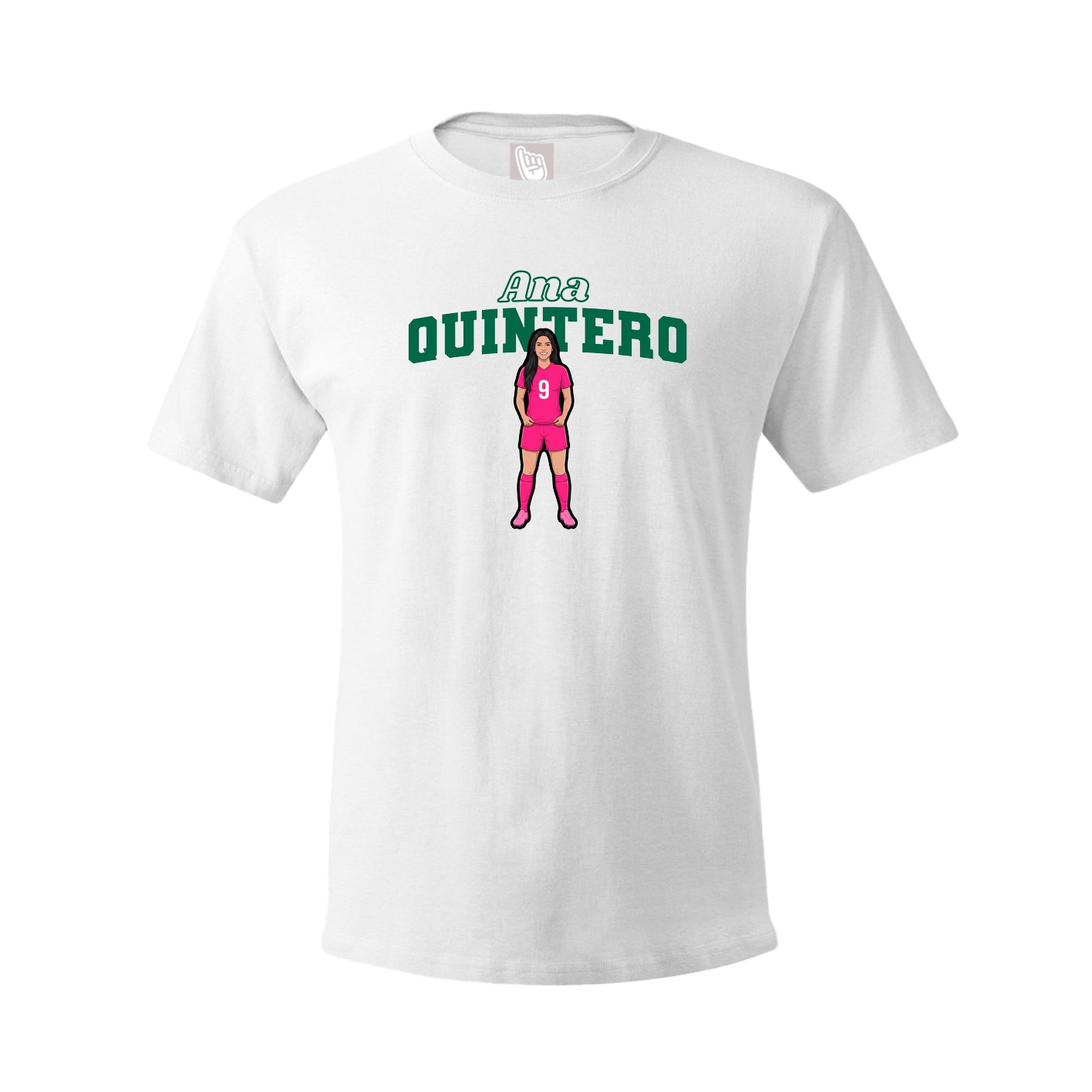 Youth Tee — Name Arch in White