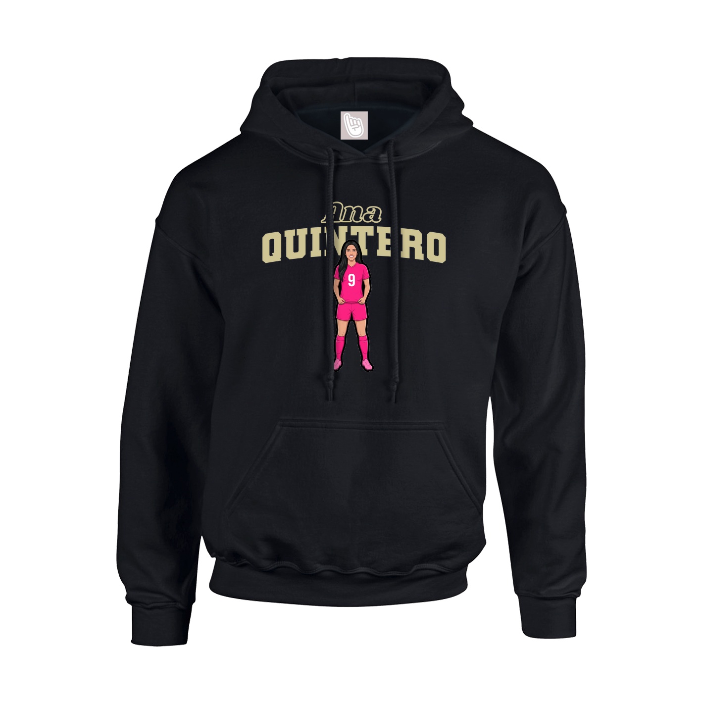 Youth Hoodie — Name Arch in Black