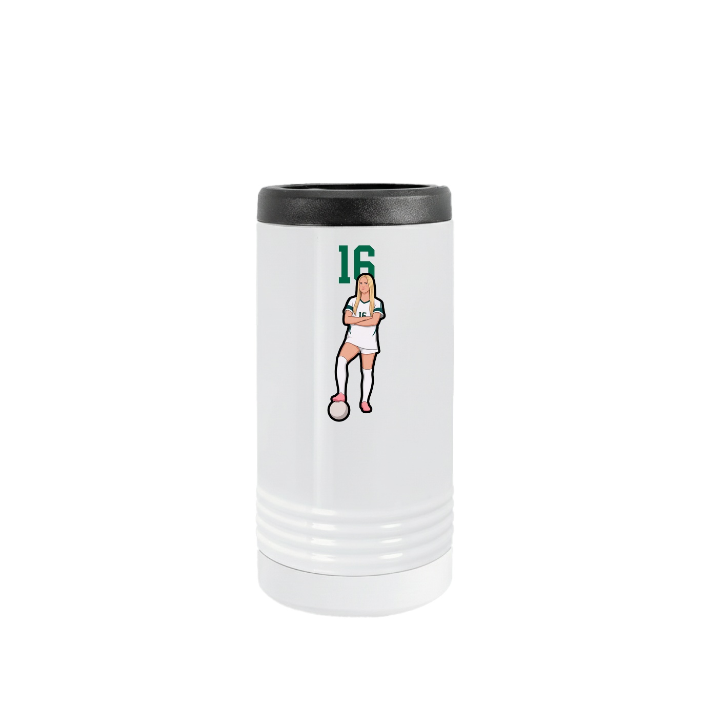 Slim Beverage Holder — Number Top in White
