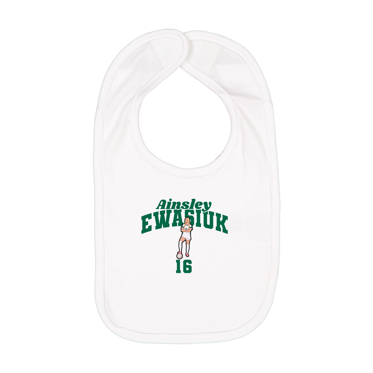 Infant Bib — Signature Arch in White