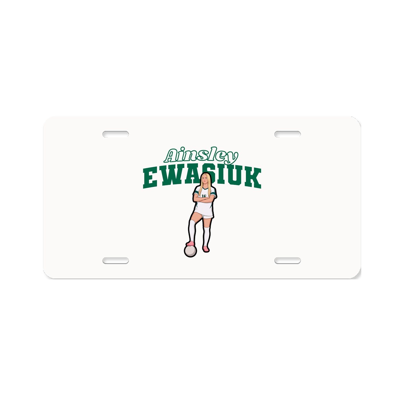 License Plate — Name Arch in Classic