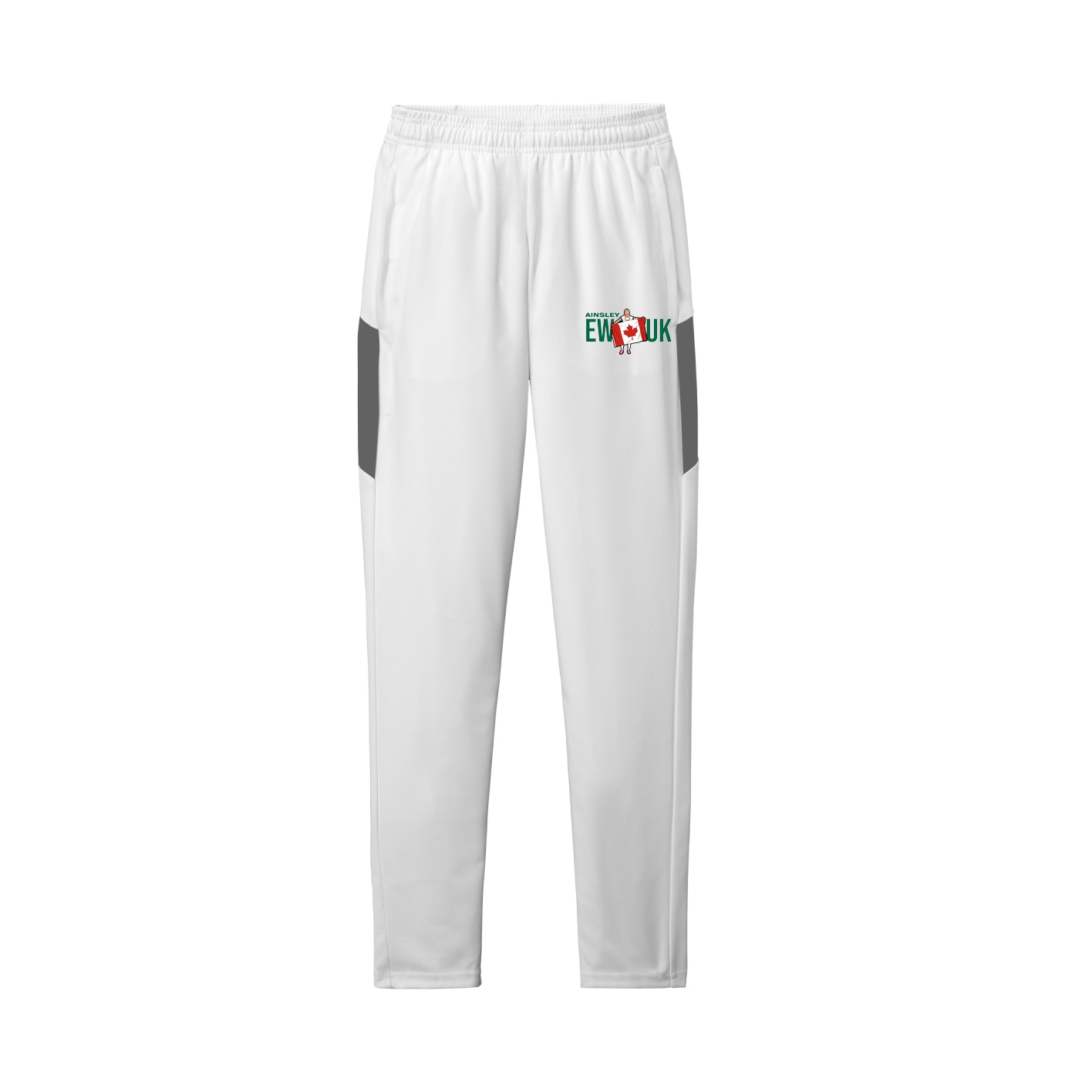 Team Travel Pant — Player Name in White/Grey