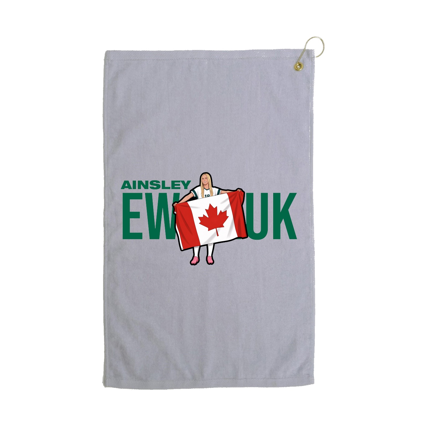 Golf Towel — Player Name in Grey