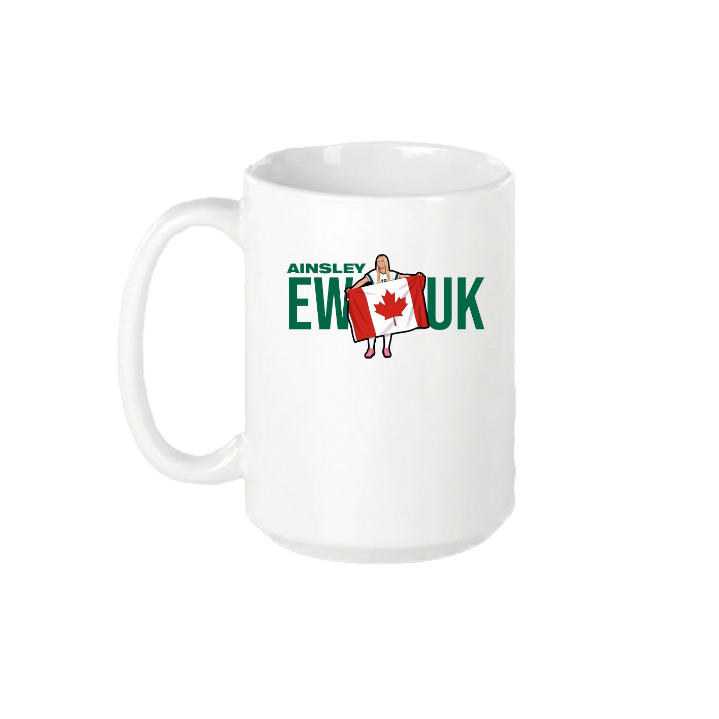 15oz Coffee Mug — Player Name in White