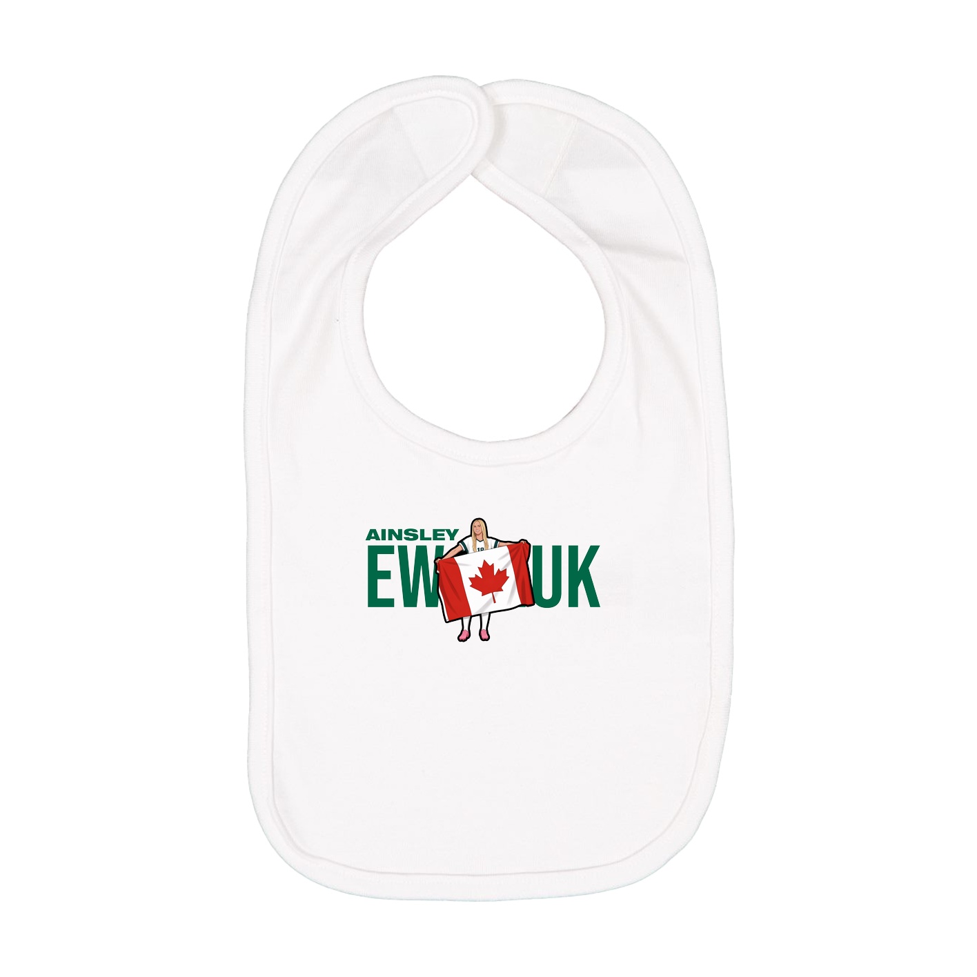 Infant Bib — Player Name in White