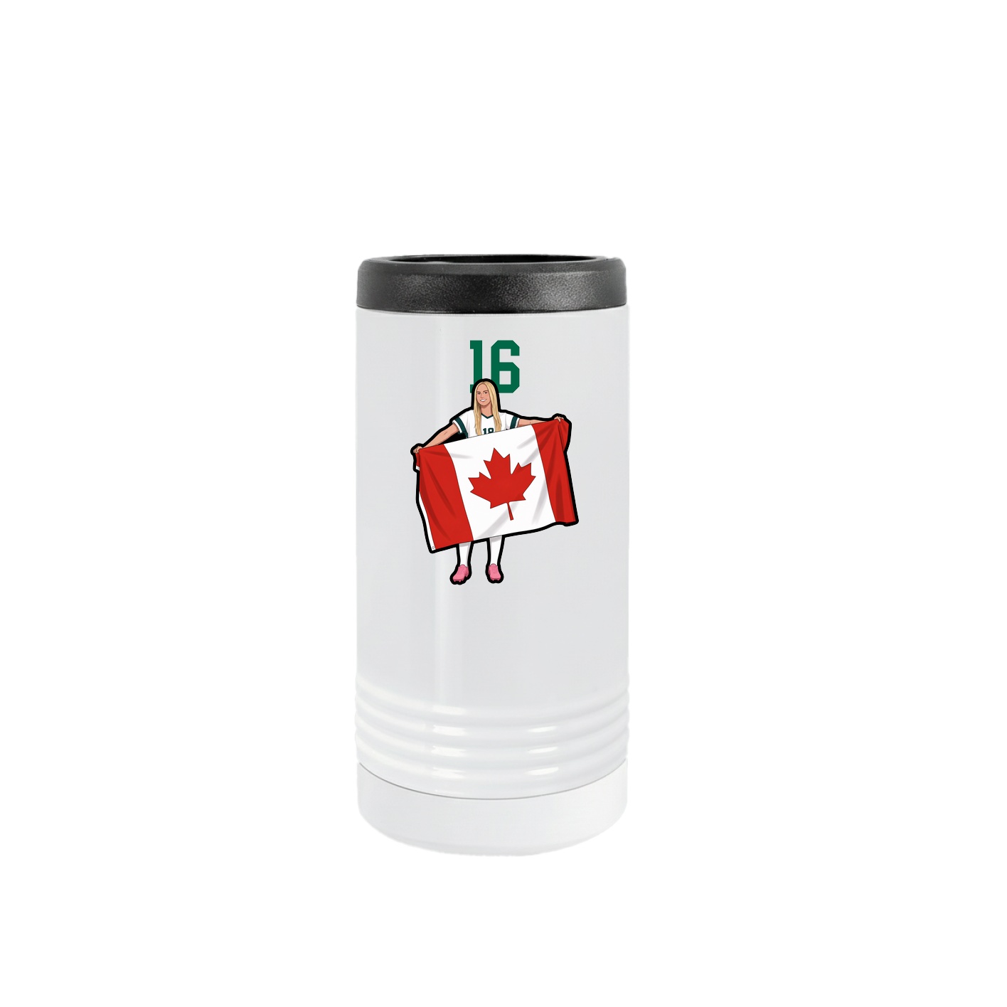 Slim Beverage Holder — Number Top in White