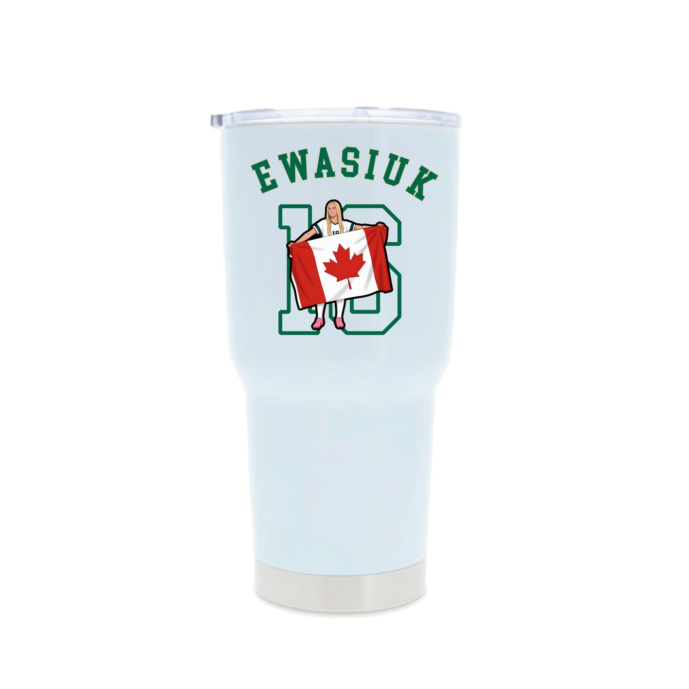 30oz Stainless Steel Tumbler — Shirsey Arch in White