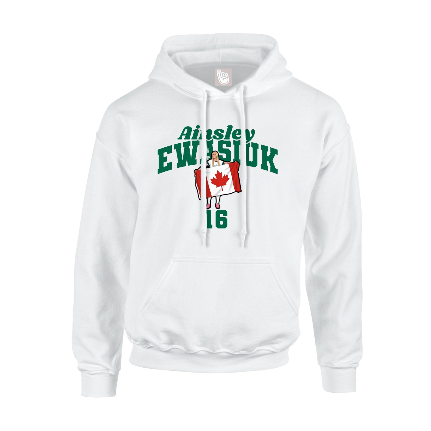 Hoodie — Signature Arch in White