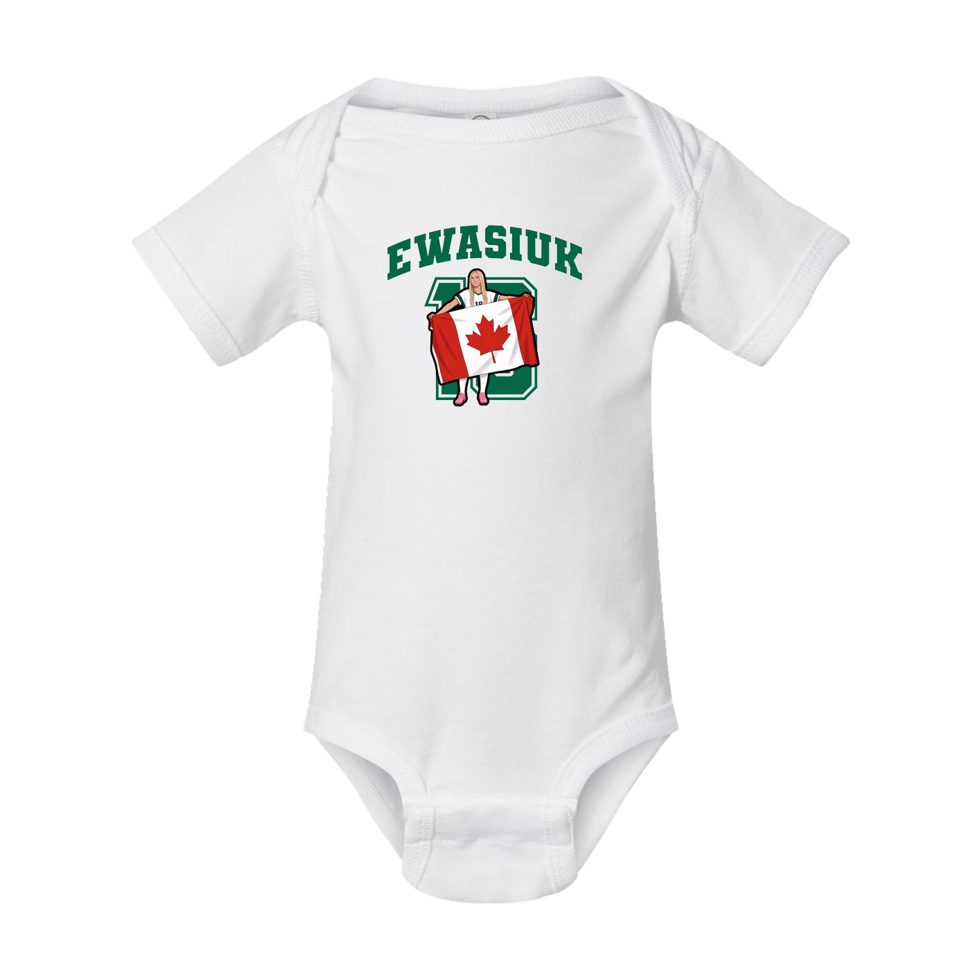 Baby Onesie — Number in White