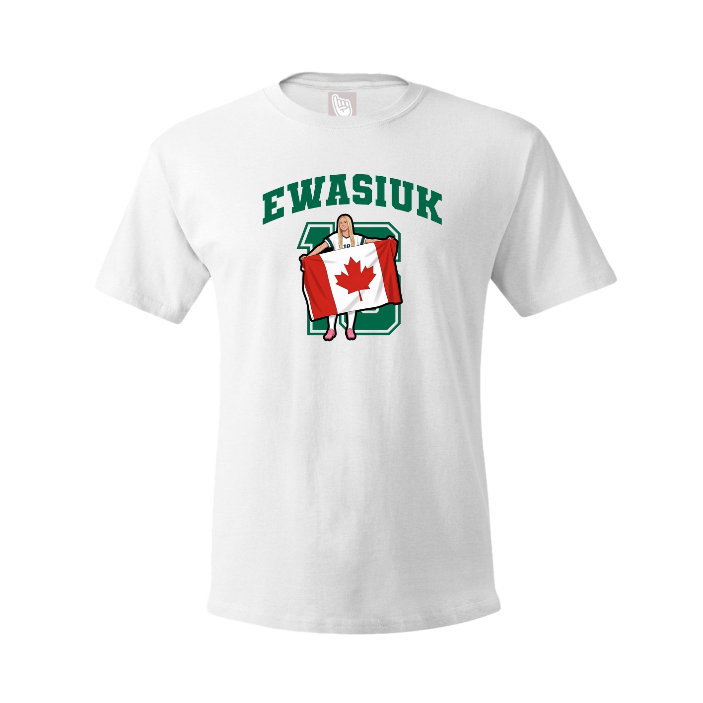 Youth Tee — Number in White