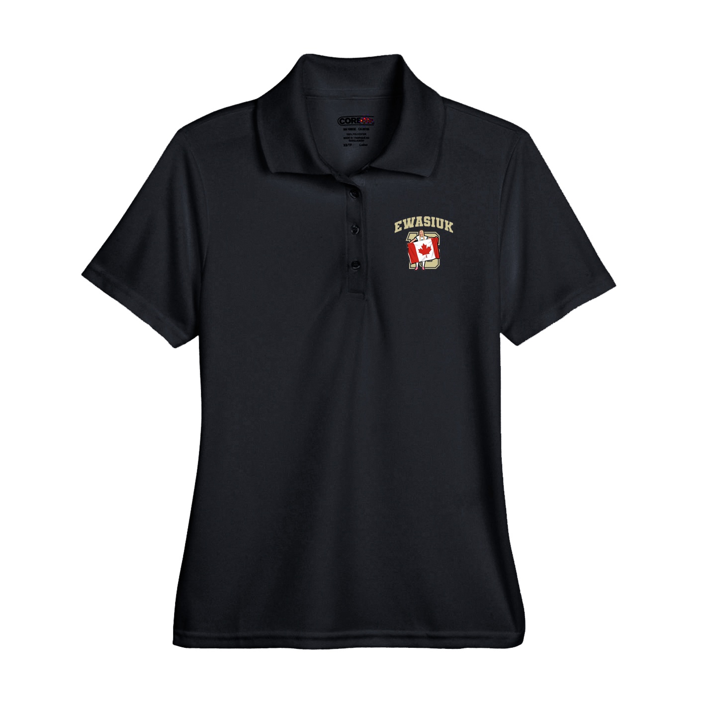 Performance Polo — Number in Black