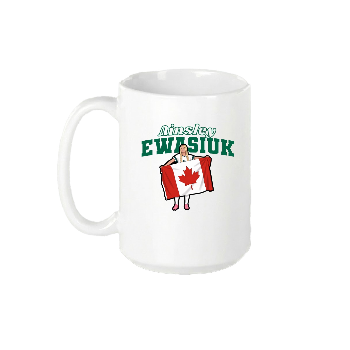 15oz Coffee Mug — Name Arch in White