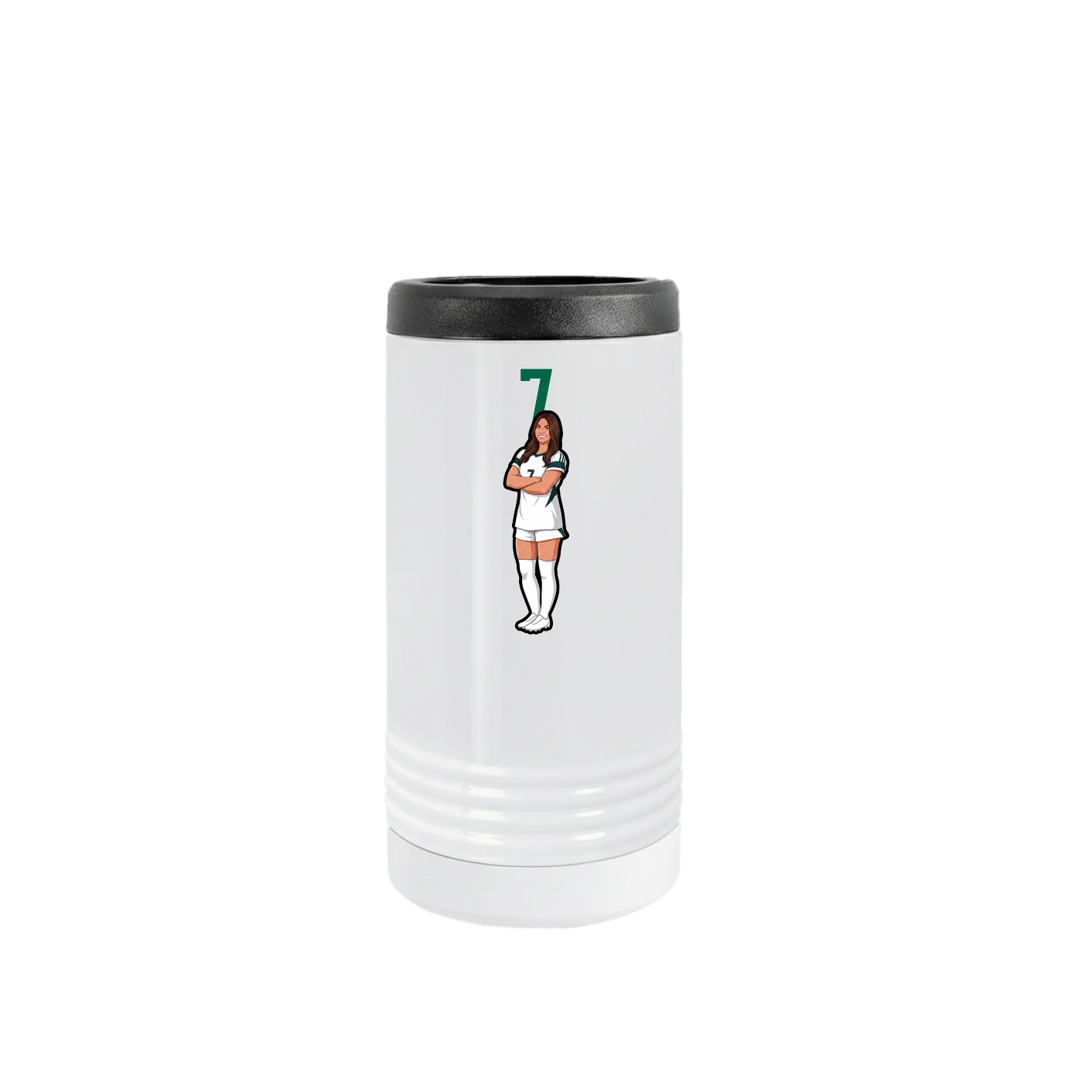 Slim Beverage Holder — Number Top in White