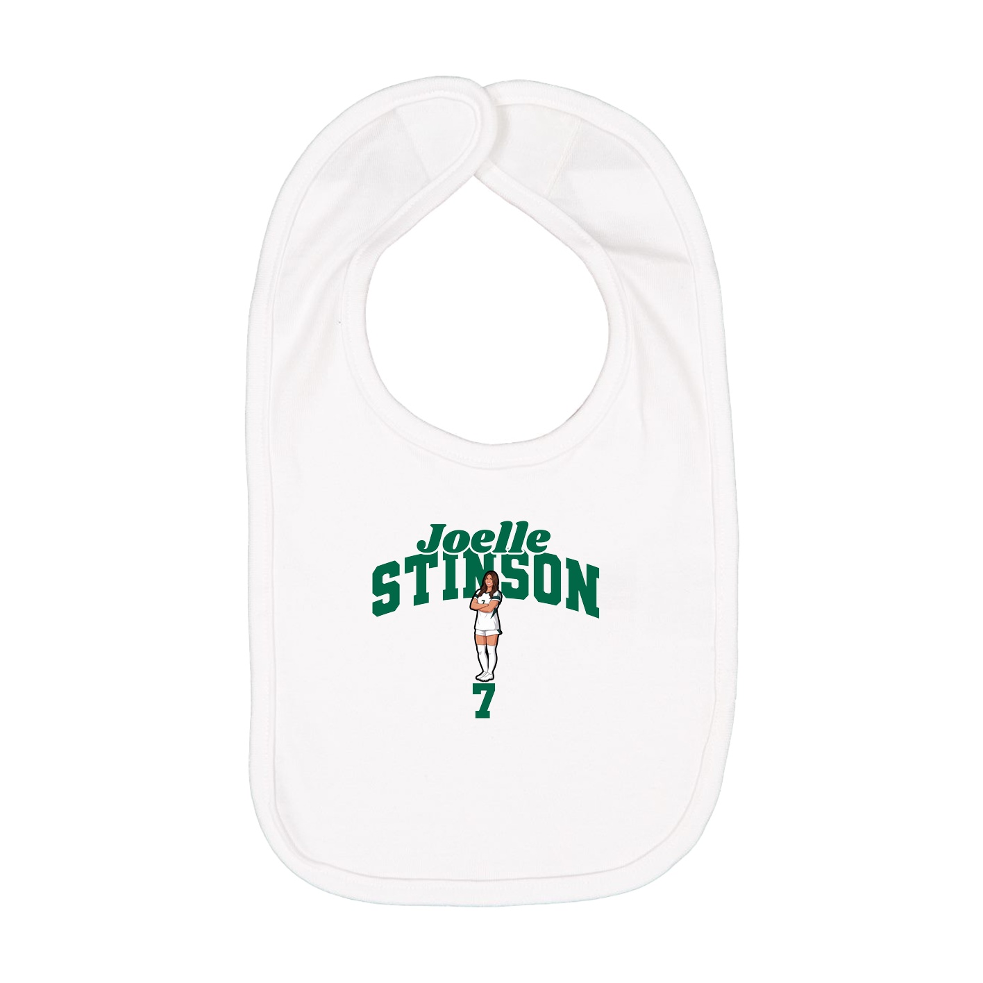 Infant Bib — Signature Arch in White
