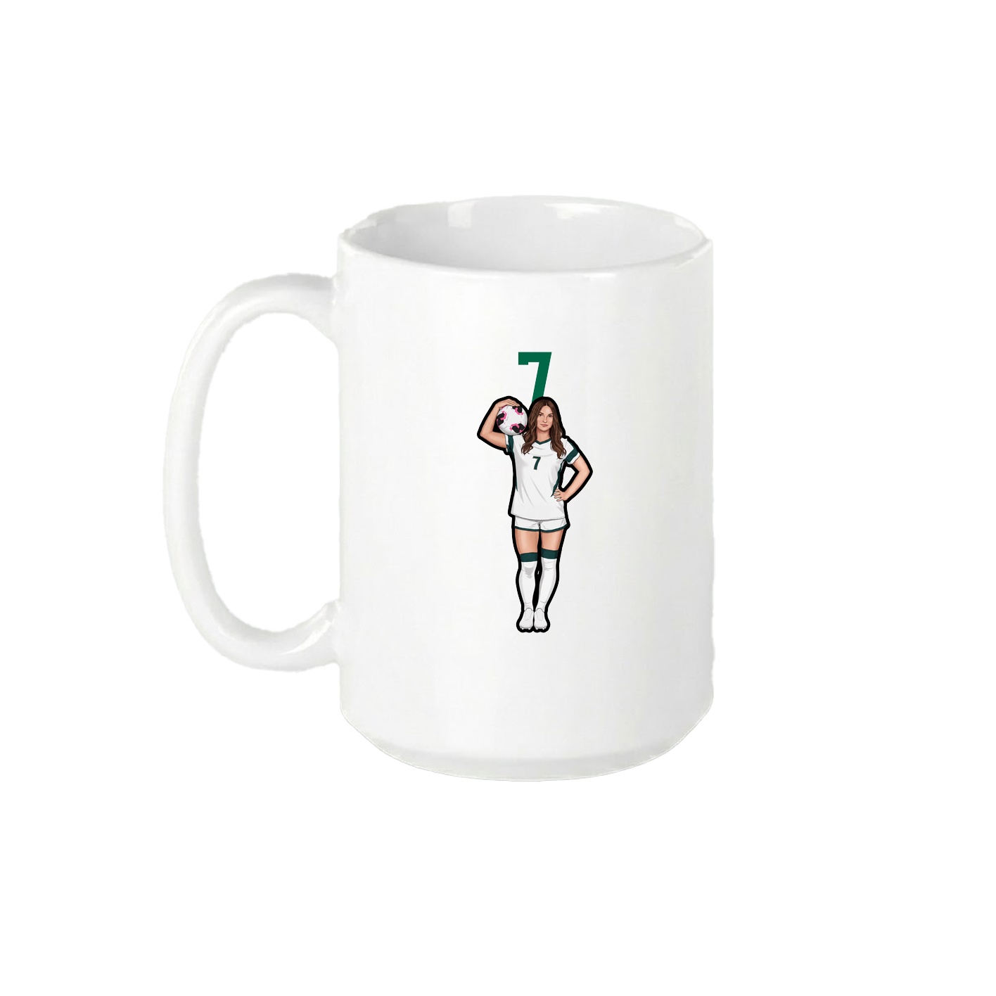 15oz Coffee Mug — Number Top in White
