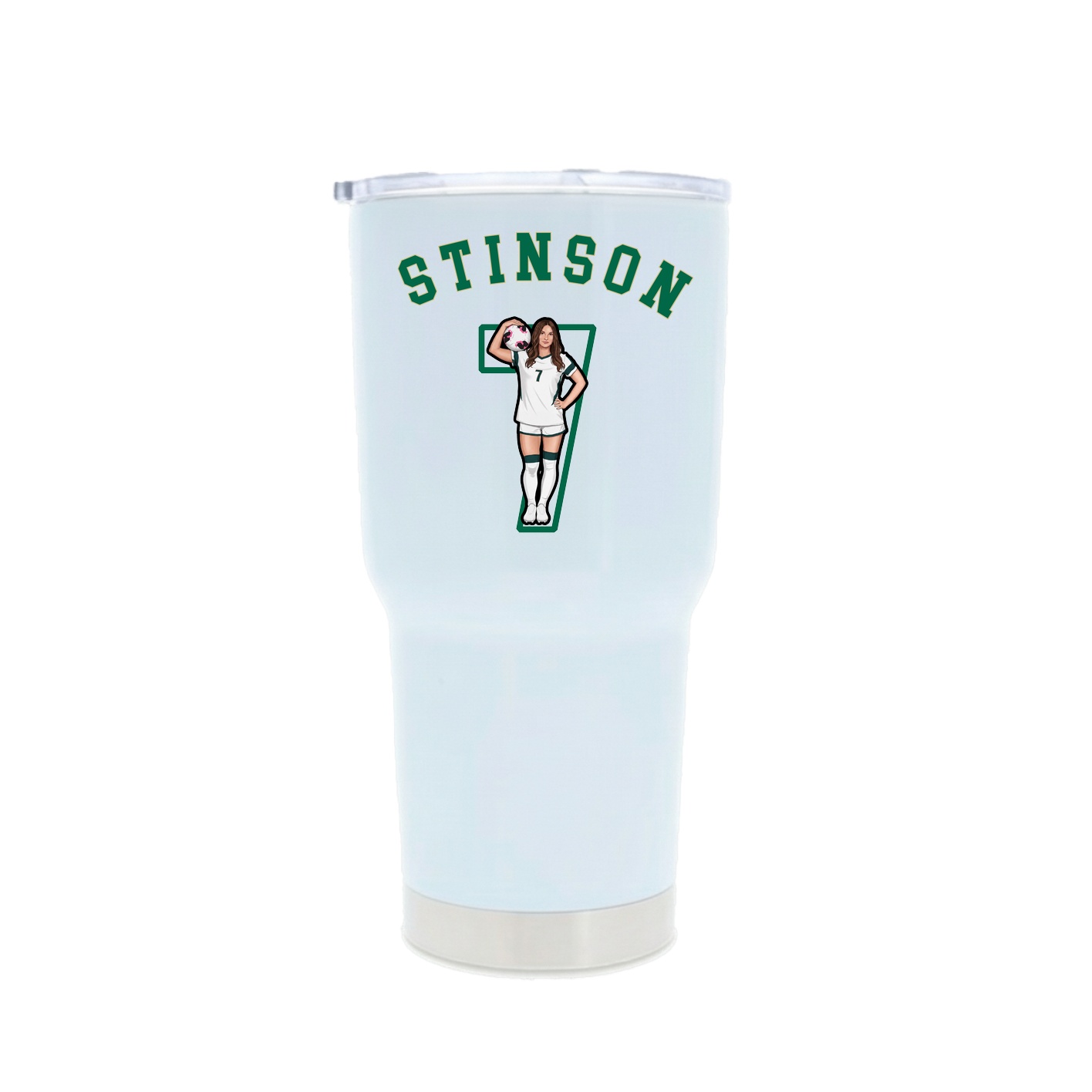 30oz Stainless Steel Tumbler — Shirsey Arch in White