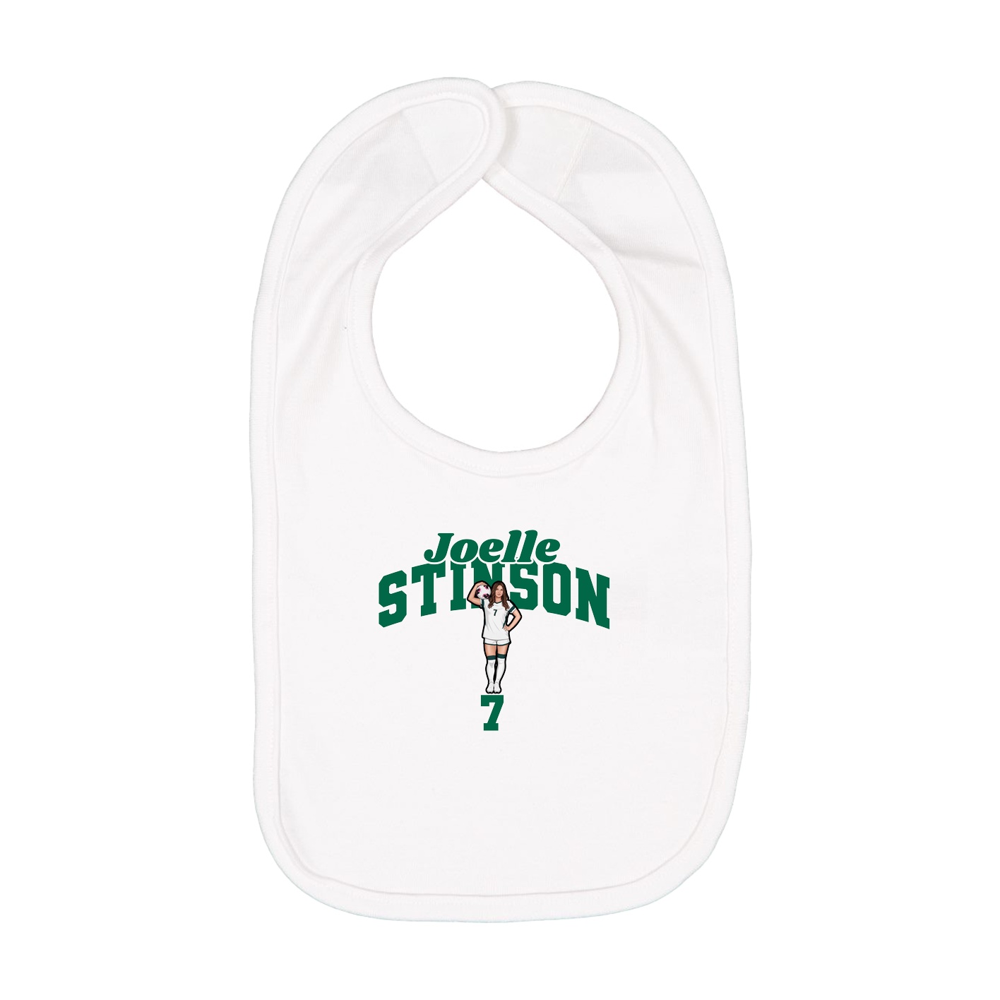 Infant Bib — Signature Arch in White