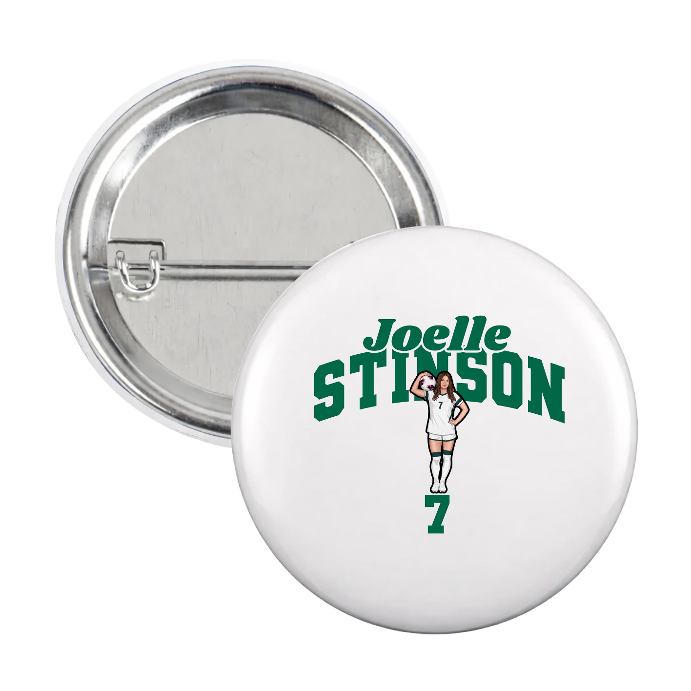 Game Day Button — Signature Arch in White