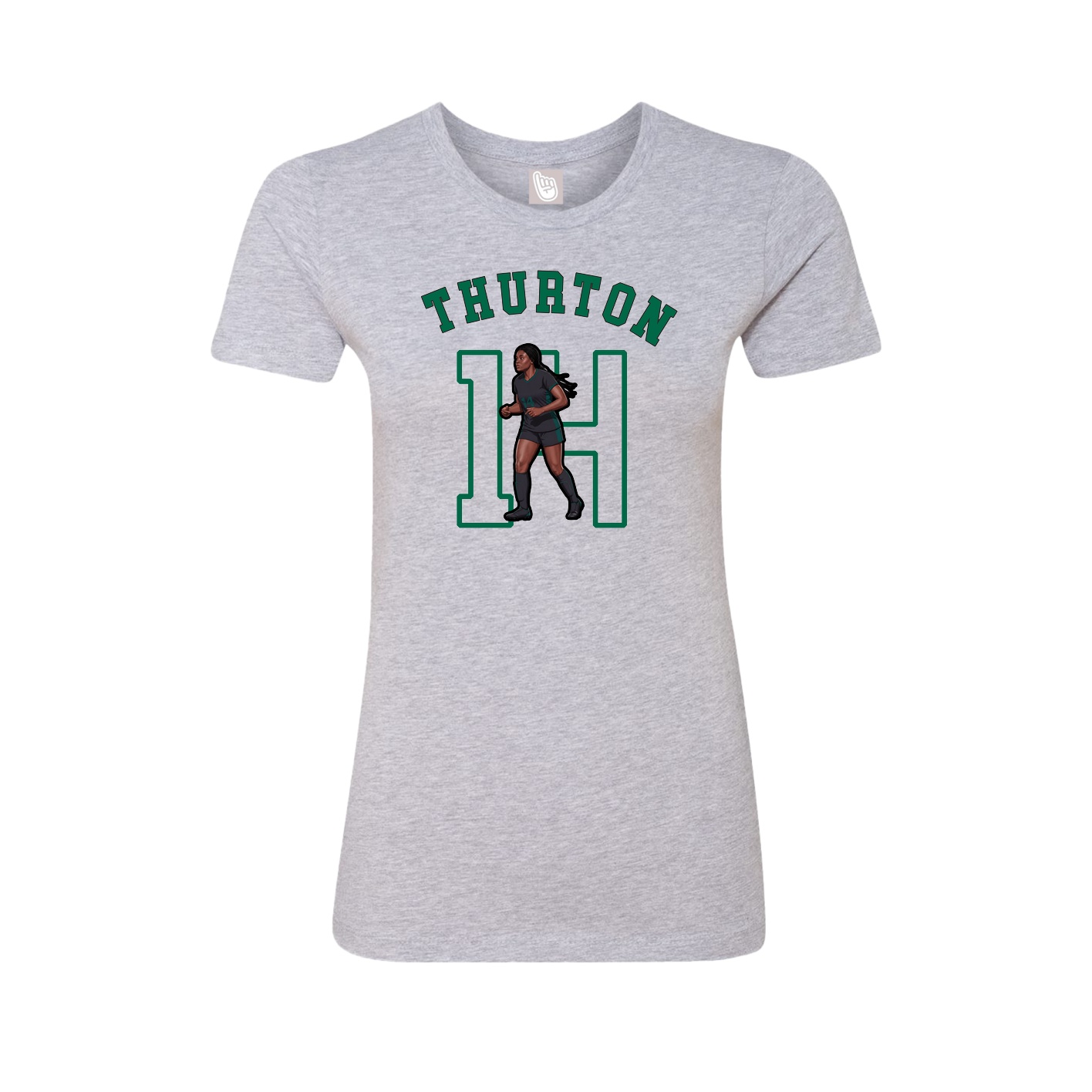 Fitted Women's Tee — Shirsey Arch in Grey