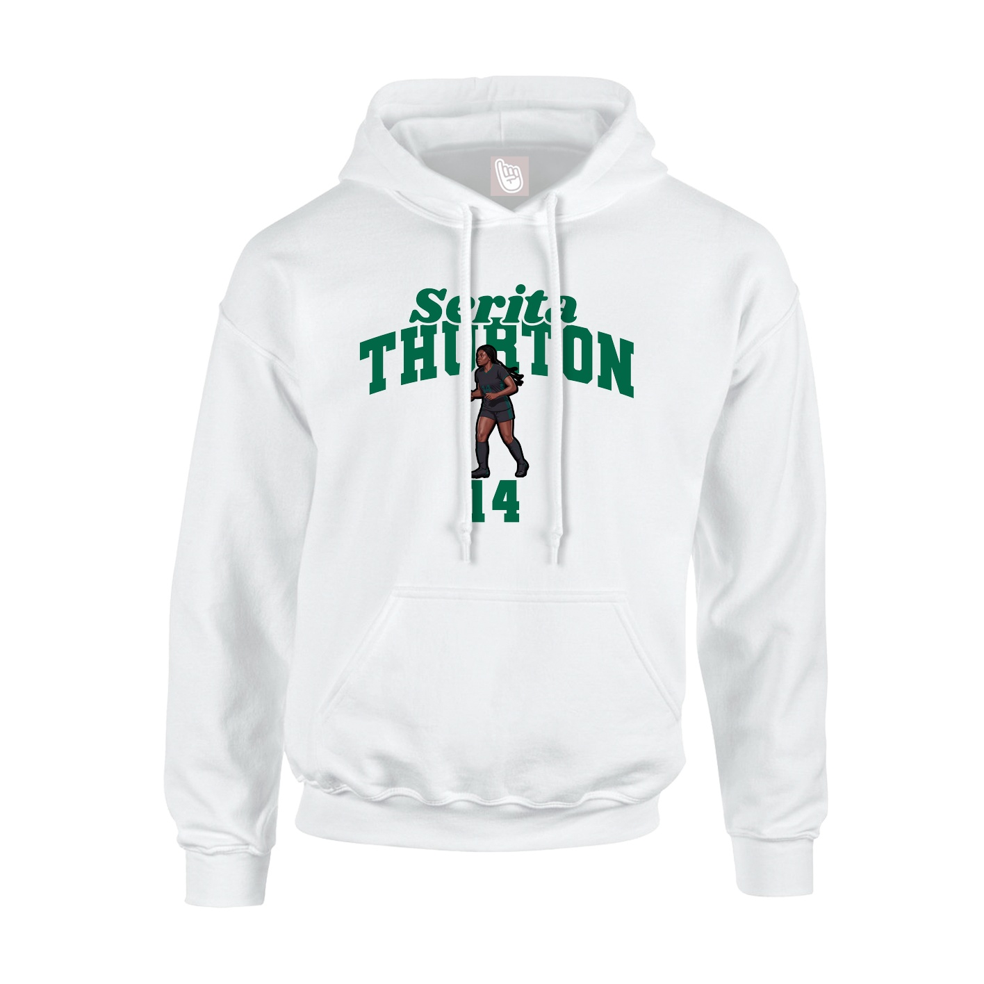 Youth Hoodie — Signature Arch in White
