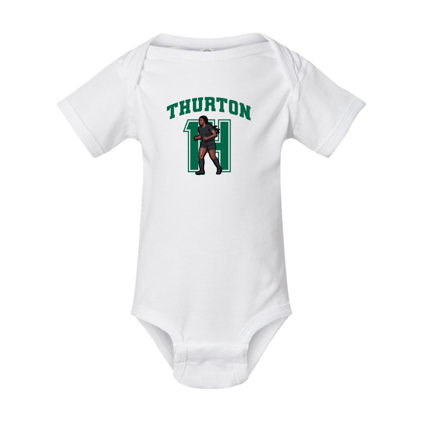 Baby Onesie — Number in White
