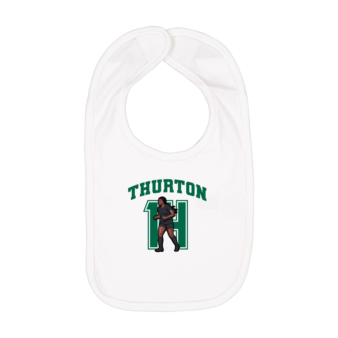 Infant Bib — Number in White
