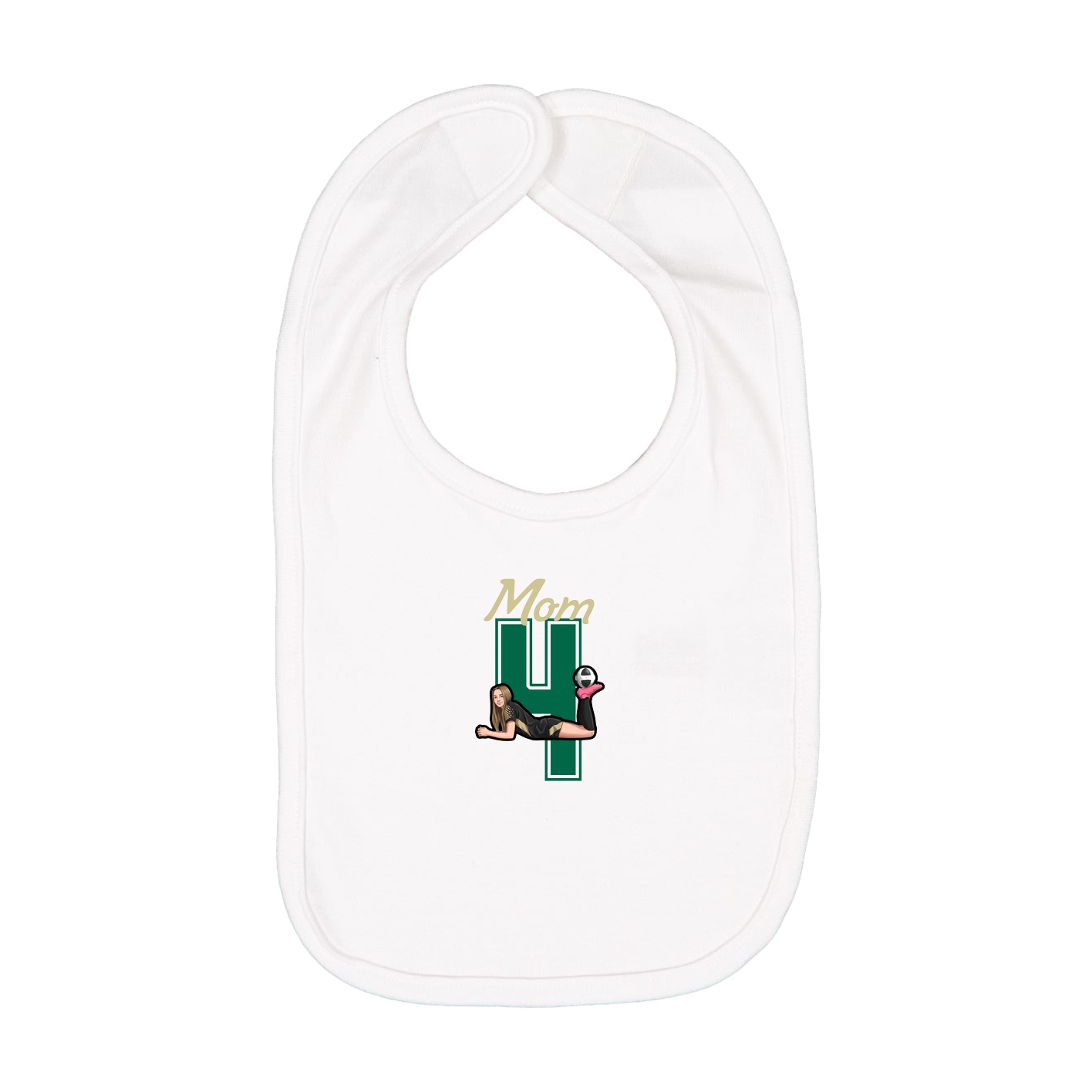 Infant Bib — Mothers Day Shirsey in White