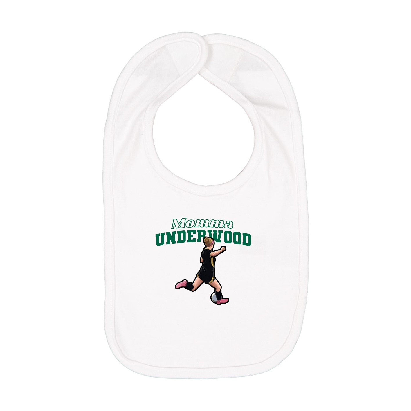 Infant Bib — Mothers Day Block in White