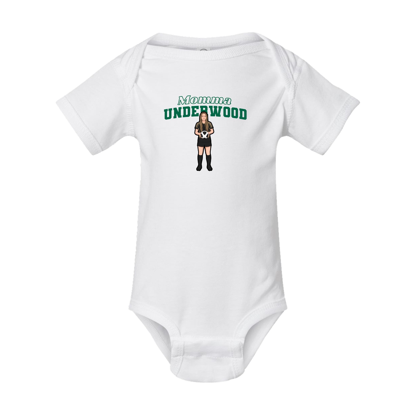 Baby Onesie — Mothers Day Block in White