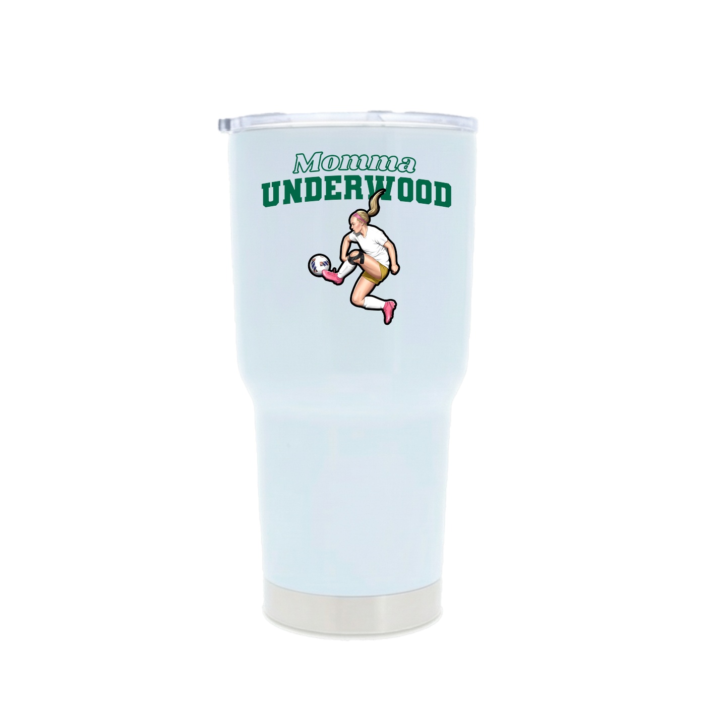 30oz Stainless Steel Tumbler — Mothers Day Block in White