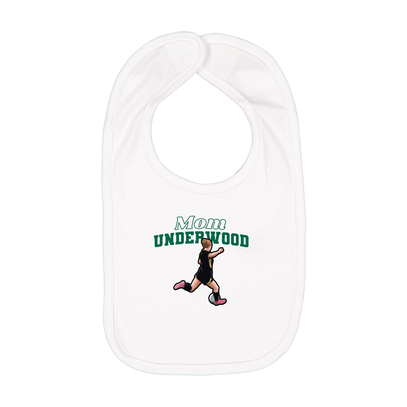 Infant Bib — Mothers Day Block in White