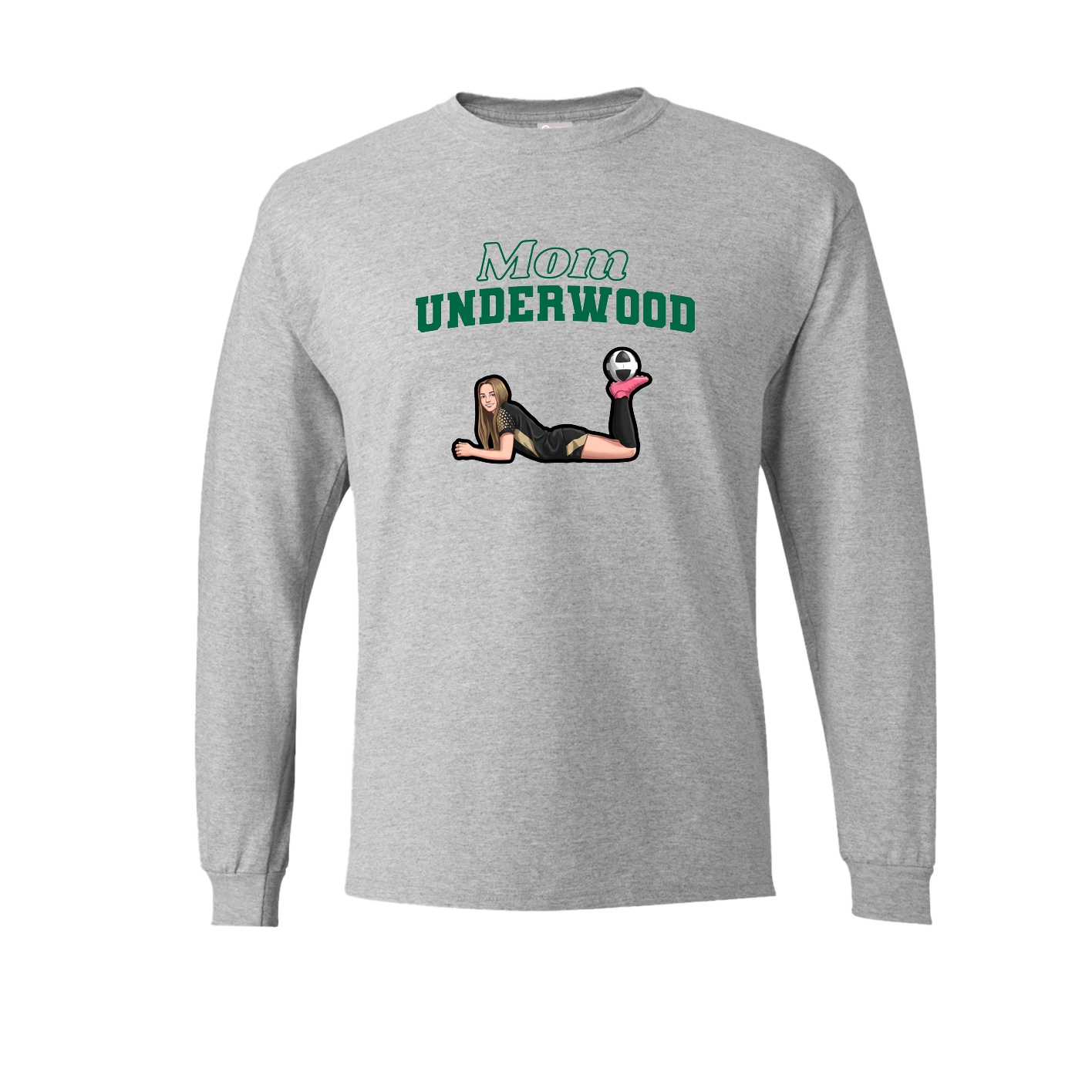 Long Sleeve Tee — Mothers Day Block in Grey