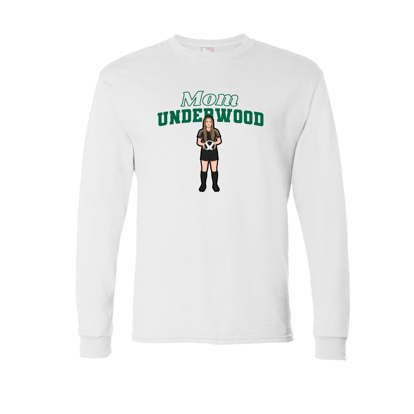 Long Sleeve Tee — Mothers Day Block in White
