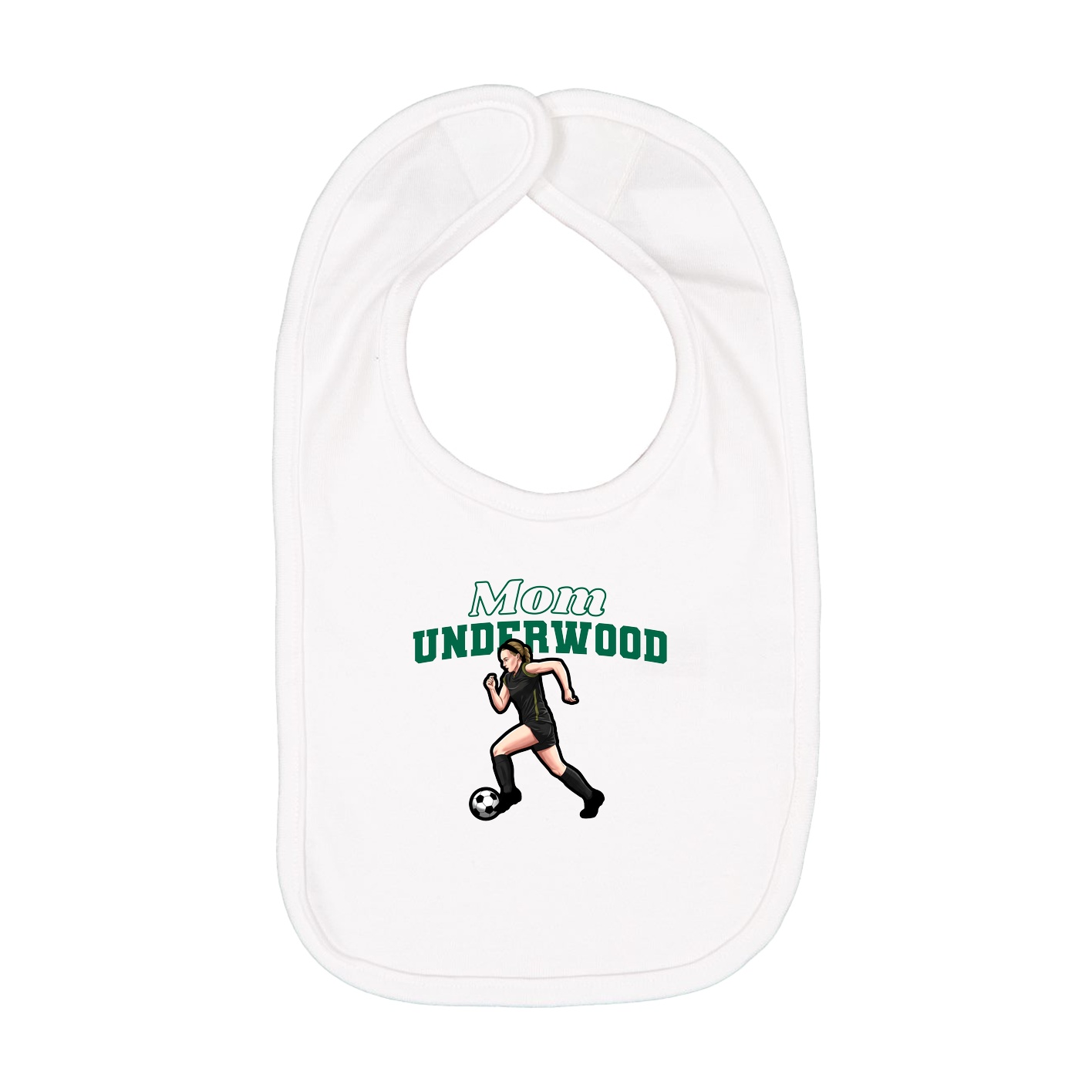Infant Bib — Mothers Day Block in White
